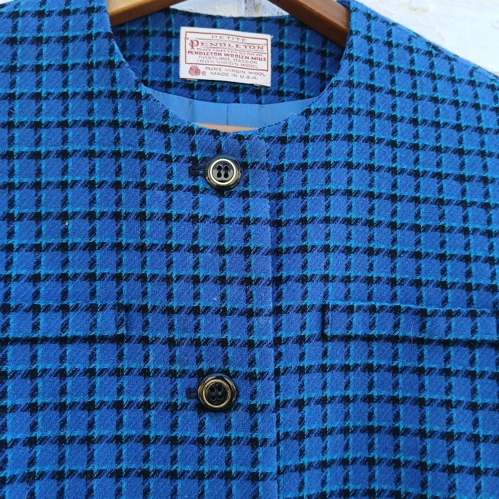 Vintage Pendleton Tweed Wool Crop Blazer
